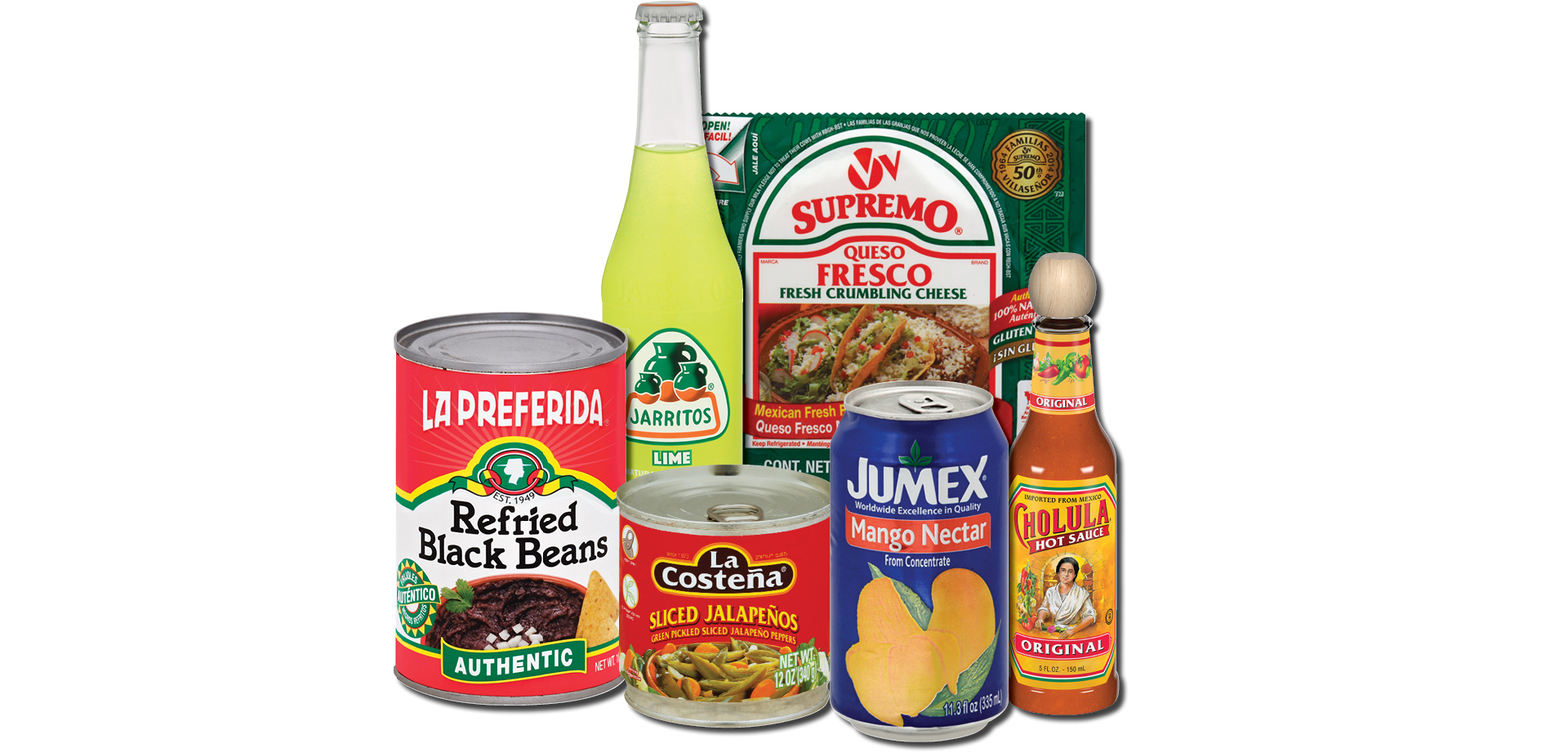 Hispanic Grocery Products Collage
