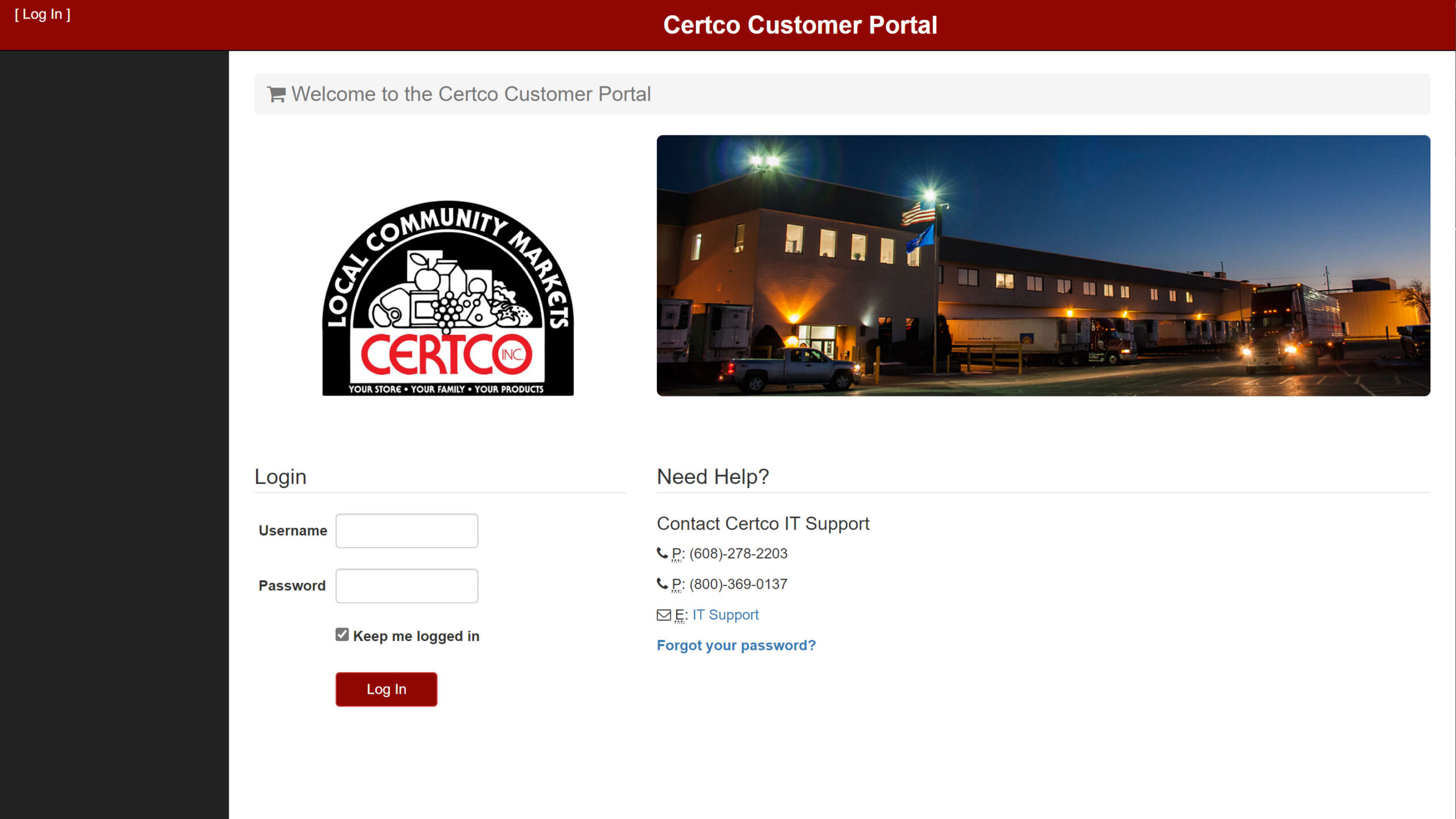Certco Customer Portal